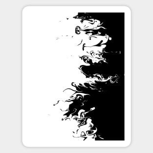 Black and white Sticker